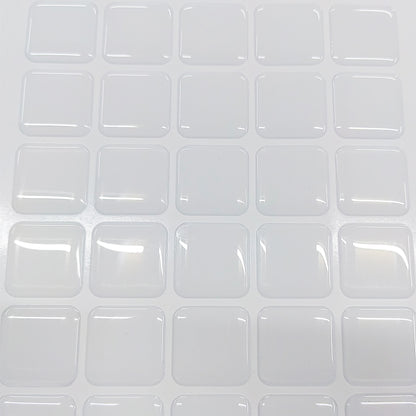 Clear Square Shape Epoxy Resin Sticker